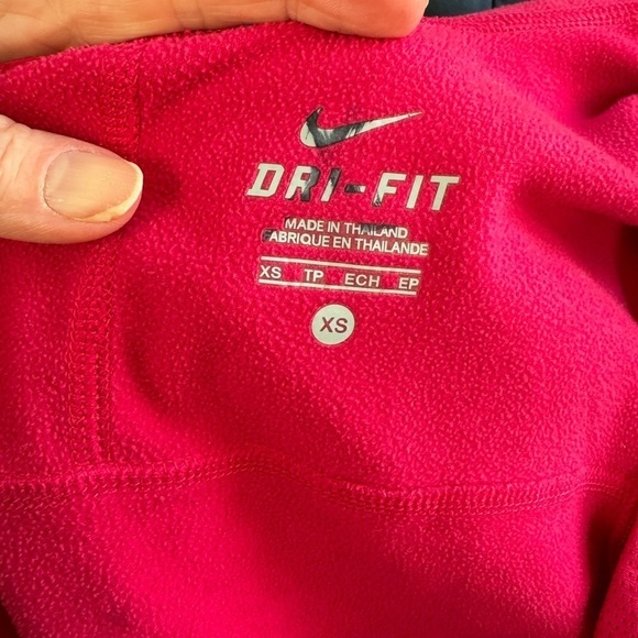 Nike Running Dri-fit long sleeve 1/4 zip pullover hoodie XS outdoor barbie - Picture 3 of 10